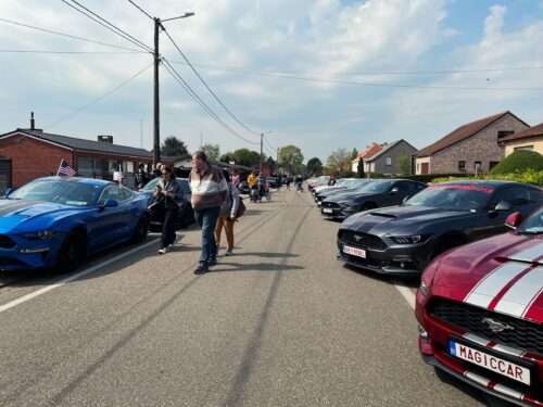 Street full of Mustangs